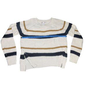 Large Pink Republic Striped Sweater Knit Long‎ sleeve Womens Fall Fashion Cozy